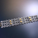 SG Liquid Metal TB42 – Antique Silver and Gold Finish – Bracelet by Sergio Gutierrez