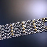 SG Liquid Metal TB43 – Antique Silver and Gold Finish – Bracelet by Sergio Gutierrez