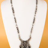 SG Liquid Metal LEN 3917 – Antique silver finish necklace by Sergio Gutierrez