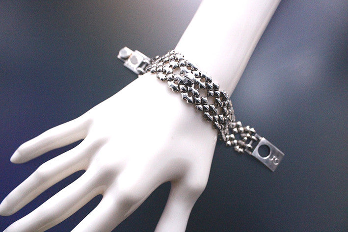 SG Liquid Metal TB41 AS – Antique Silver Finish – Bracelet by Sergio Gutierrez