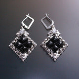 SG Liquid Metal PR-E1 – Antique Silver and Onyx Earring by Sergio Gutierrez