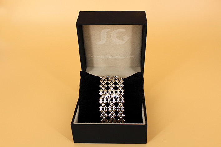 SG Liquid Metal TB42 AS – Antique Silver Finish – Bracelet by Sergio Gutierrez