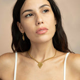 SG Liquid Metal MINI-G-G24K Gold 24K Finish NECKLACE by Sergio Gutierrez