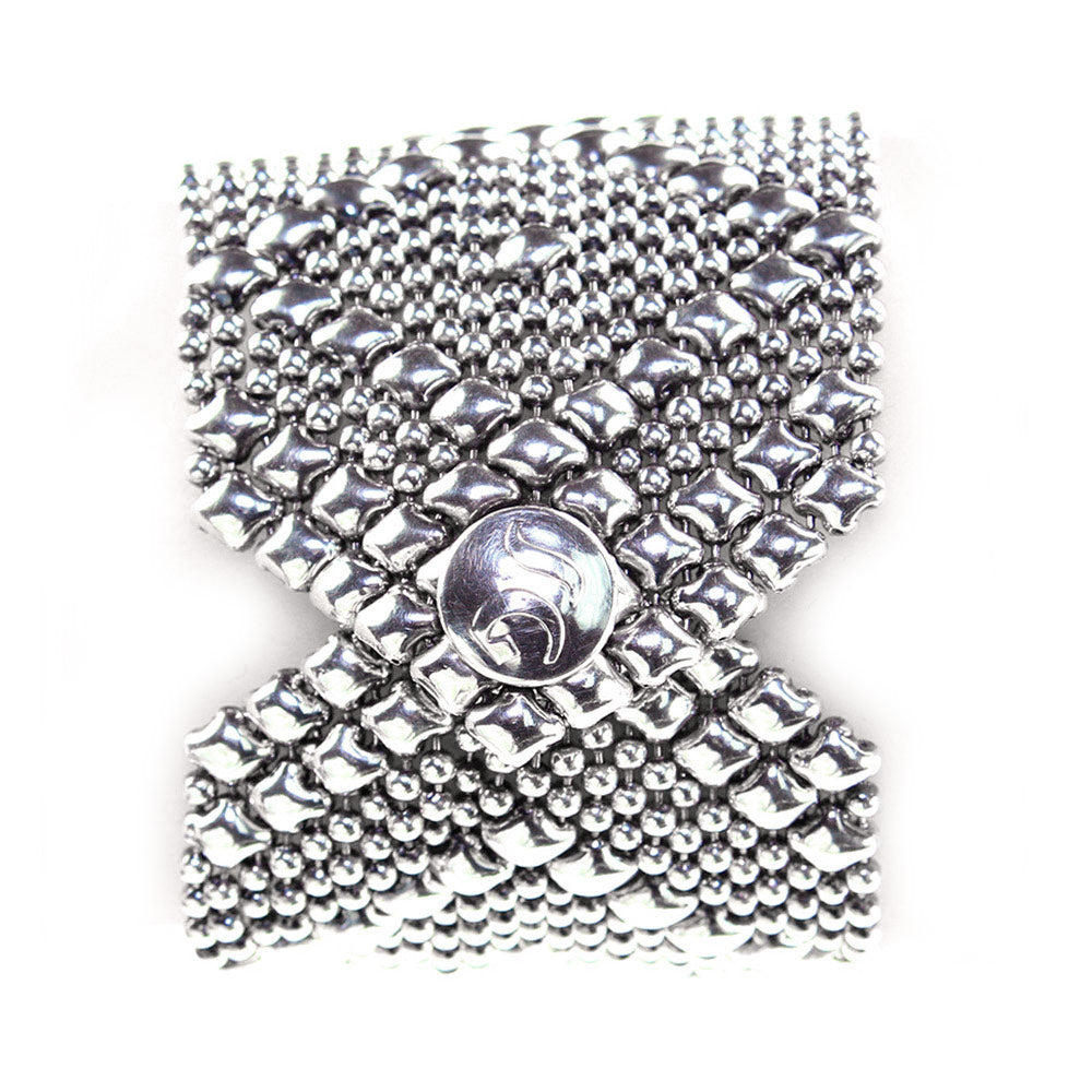 SG Liquid Metal B10-AS Antique Silver Bracelet by Sergio Gutierrez