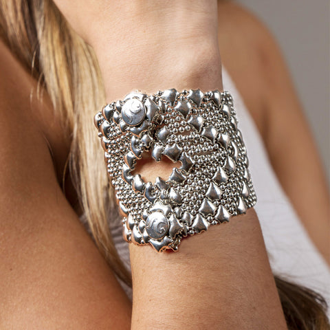 SG Liquid Metal B107-AS Antique Silver Bracelet by Sergio Gutierrez
