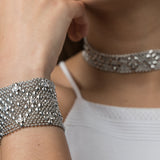 SG Liquid Metal C4 - AS Antique Silver Choker by Sergio Gutierrez