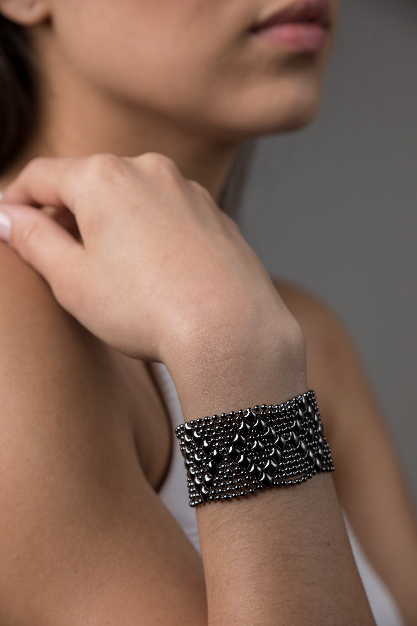 SG Liquid Metal Bracelet by Sergio Gutierrez B9-BLK Black Chrome Finish Bracelet
