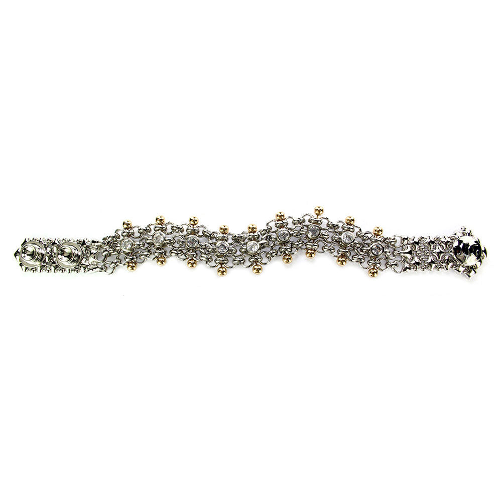 SG Liquid Metal Bracelet by Sergio Gutierrez BX1Z-N Chrome and Gold Finish Bracelet