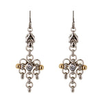 SG Liquid Metal Jewelry by Sergio Gutierrez BXE1Z-N Chrome and Gold Finish Earrings