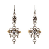 SG Liquid Metal Jewelry by Sergio Gutierrez BXE1Z-N Chrome and Gold Finish Earrings