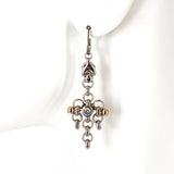 SG Liquid Metal Jewelry by Sergio Gutierrez BXE1Z-N Chrome and Gold Finish Earrings