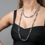 SG Liquid Metal Jewelry by Sergio Gutierrez CH1-AS Antique Silver Necklace