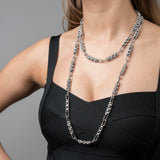 SG Liquid Metal Jewelry by Sergio Gutierrez CH1-AS Antique Silver Necklace