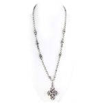 SG Liquid Metal Jewelry by Sergio Gutierrez CH3-AS Antique Silver Necklace