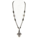 SG Liquid Metal Jewelry by Sergio Gutierrez CH4-BLK-AS Black Chrome & Antique Silver Necklace