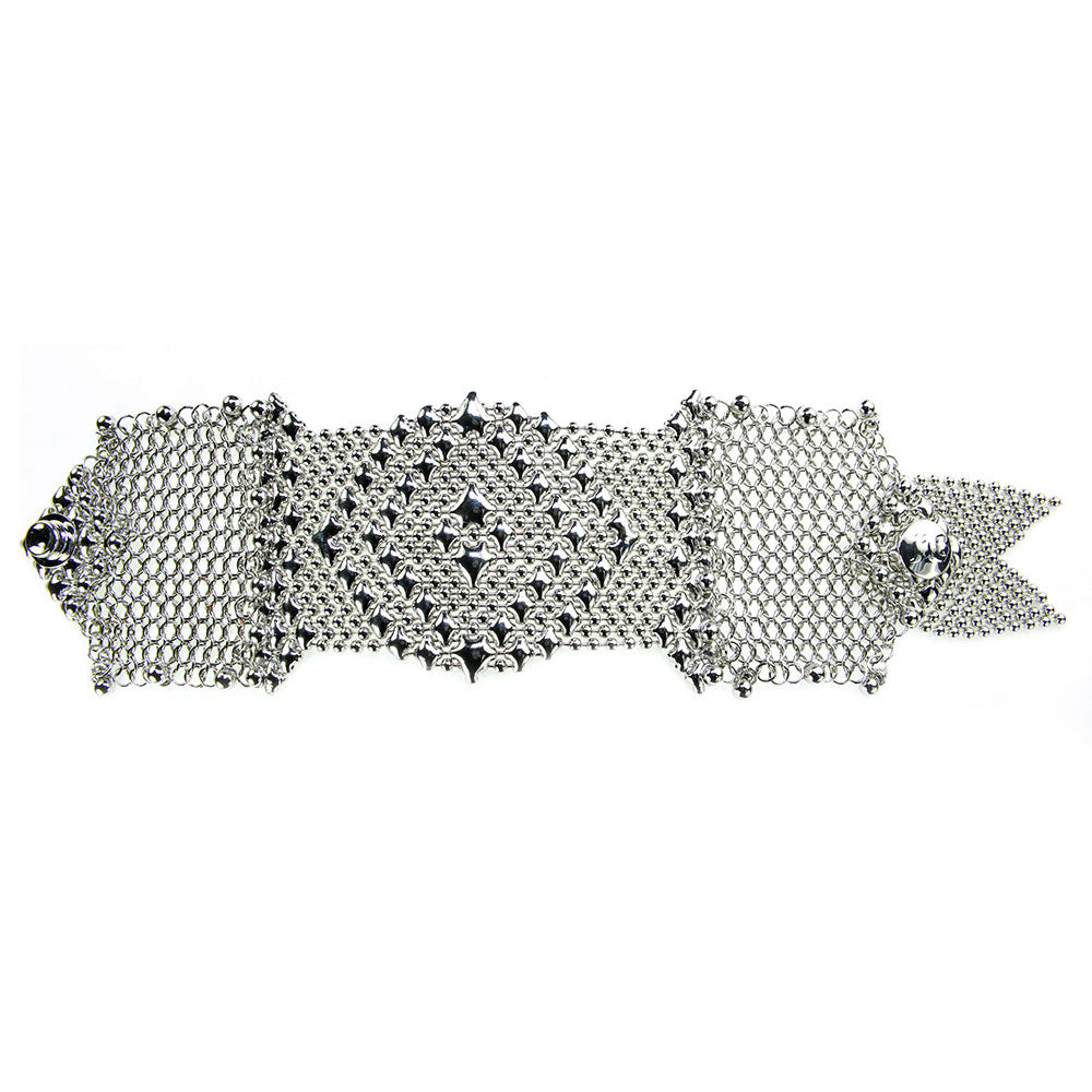 SG Liquid Metal CMB9-N Chrome Finish Bracelet by Sergio Gutierrez