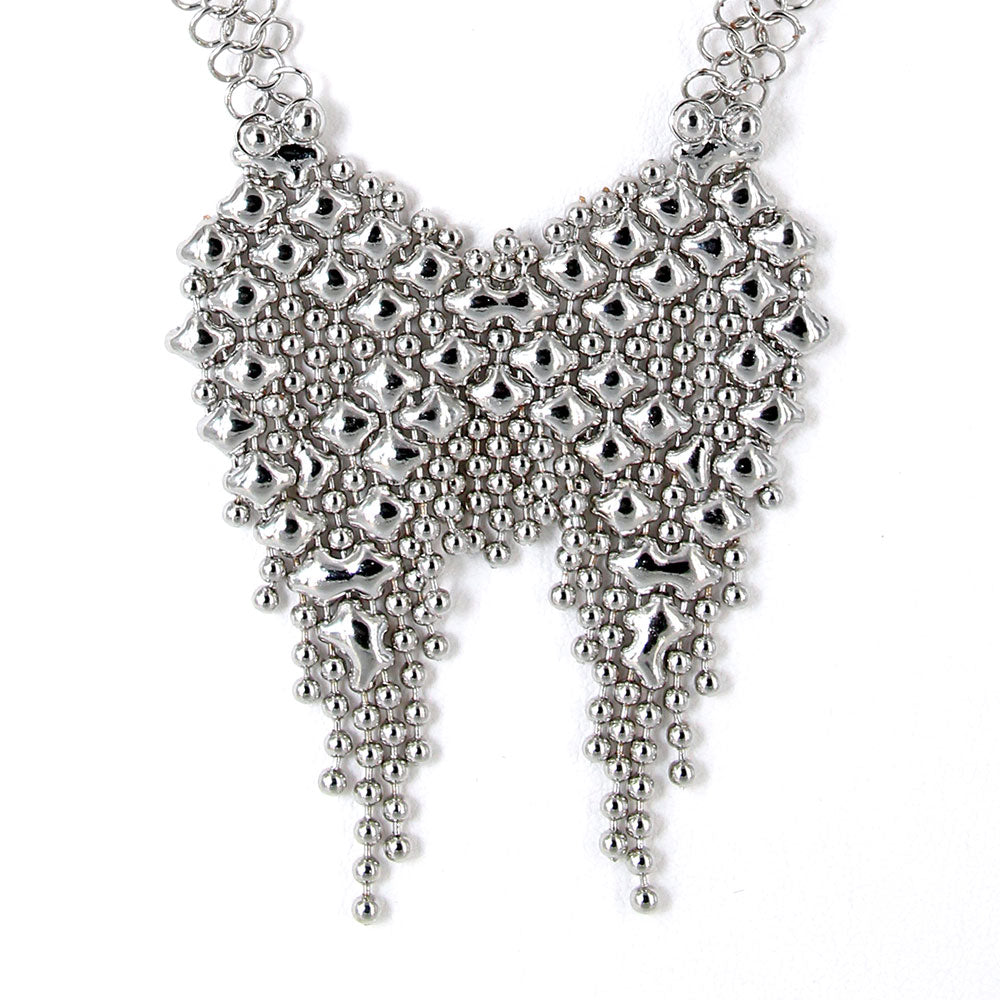 SG Liquid Metal CMNECK3-N Chrome Finish Necklace by Sergio Gutierrez
