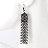 SG Liquid Metal E14-BLK Black Chrome Finish Earrings by Sergio Gutierrez