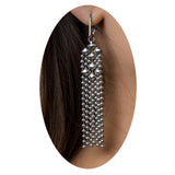SG Liquid Metal E14-N Chrome Finish Earrings by Sergio Gutierrez