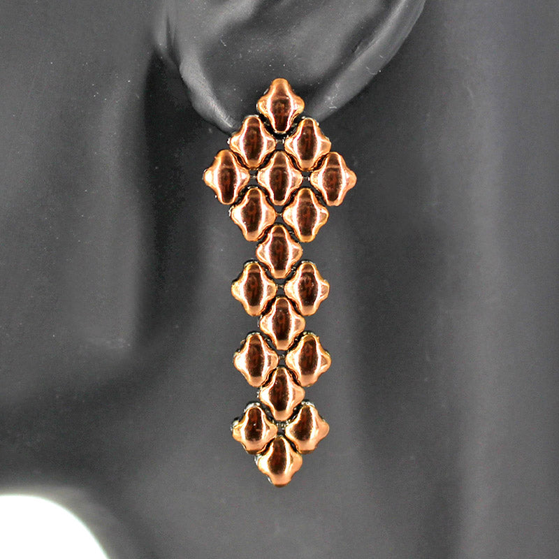 SG Liquid Metal E3 - SS / Rose Titanium (Stainless Steel Earring) by Sergio Gutierrez