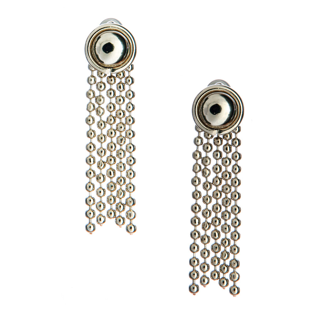 SG Liquid Metal E30-N Chrome Finish Earrings by Sergio Gutierrez