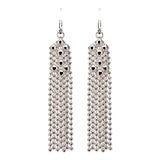 SG Liquid Metal E31-N Chrome Finish Earrings by Sergio Gutierrez