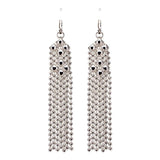 SG Liquid Metal E31 - AS Antique Silver Finish Earrings (Tiny delicate ball chain) by Sergio Gutierrez