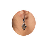 SG Liquid Metal E34 - AS Antique Silver Finish Earrings by Sergio Gutierrez