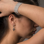 SG Liquid Metal E34-N Chrome Finish Earrings by Sergio Gutierrez