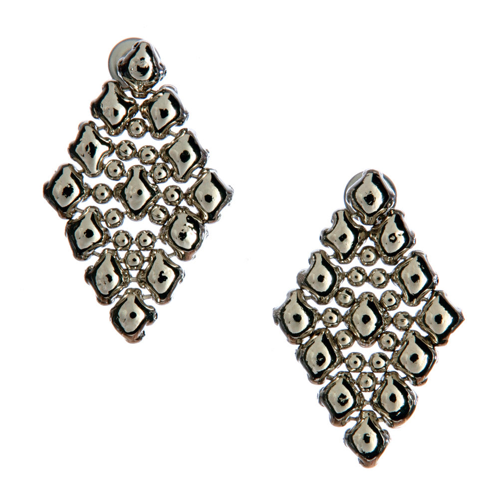 SG Liquid Metal E37 - AS Antique Silver Finish Earrings by Sergio Gutierrez