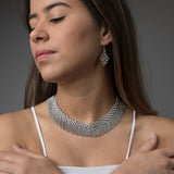 SG Liquid Metal E37 - AS Antique Silver Finish Earrings by Sergio Gutierrez