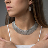 SG Liquid Metal E37 - AS Antique Silver Finish Earrings by Sergio Gutierrez