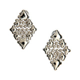 SG Liquid Metal E38-N Chrome Finish Earrings by Sergio Gutierrez