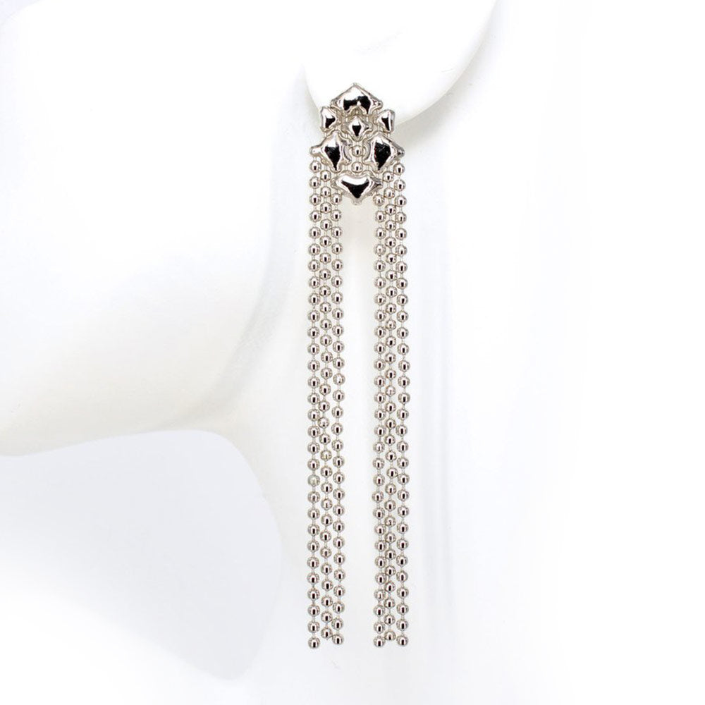SG Liquid Metal E41-N Chrome Finish Earrings by Sergio Gutierrez