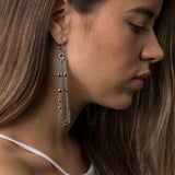 SG Liquid Metal E43-N Chrome Finish Earrings by Sergio Gutierrez