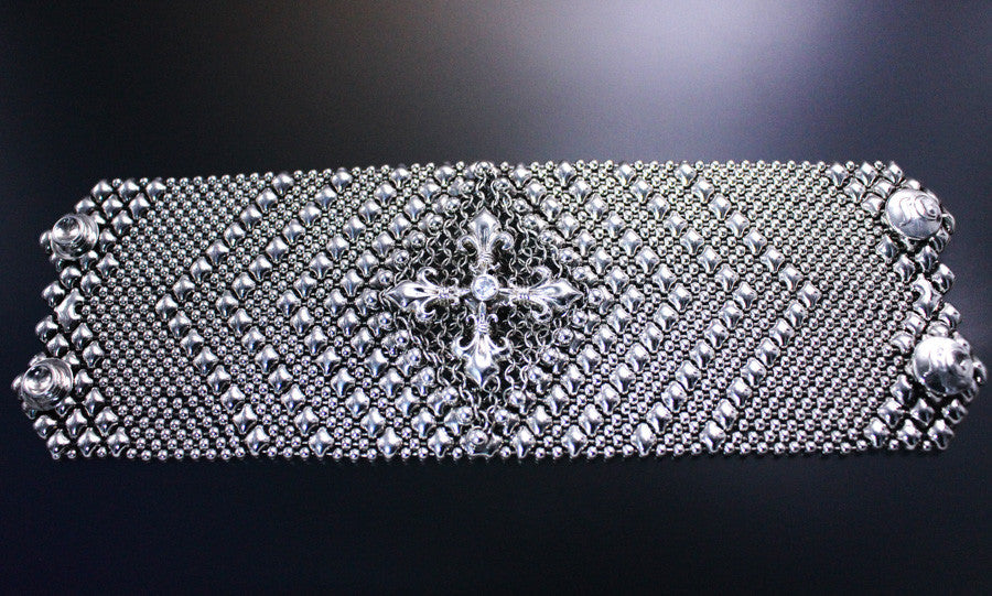 SG Liquid Metal Chainmail CMB7ZCR - AS (antique silver finish) Bracelet by Sergio Gutierrez