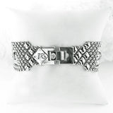 SG Liquid Metal ICB5-N Chrome Finish Bracelet with Zircons and Swarovski Crystal by Sergio Gutierrez