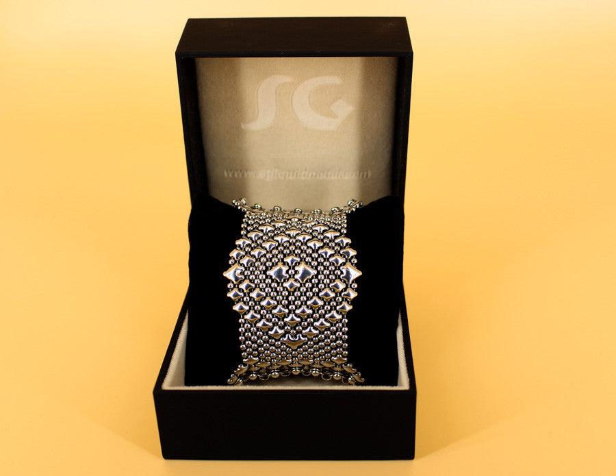 SG Liquid Metal Chainmail CMB9Z - AS (antique silver finish) Bracelet by Sergio Gutierrez