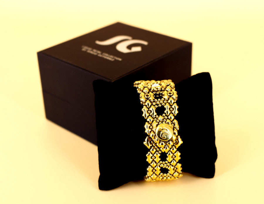 SG Liquid Metal RTB27 – AG (24K antique gold finish) Bracelet by Sergio Gutierrez