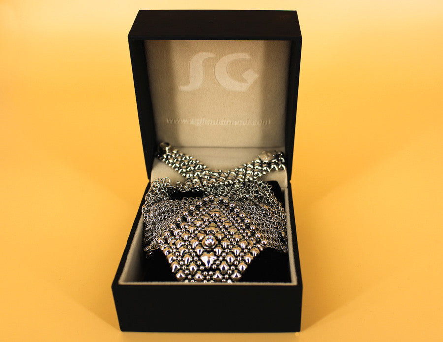 SG Liquid Metal Chainmail CMNeck2 Z – AS (antique silver finish) NecklaceSG Liquid Metal Chainmail CMNeck2 Z – AS (antique silver finish) Necklace by Sergio Gutierrez