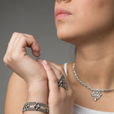 SG Liquid Metal MINI D-N Chrome Finish Bracelet by Sergio Gutierrez