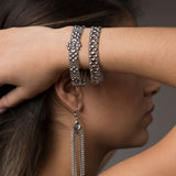 SG Liquid Metal MINI A-N Chrome Finish Bracelet by Sergio Gutierrez
