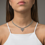 SG Liquid Metal MINI G - AS Antique Silver Necklace by Sergio Gutierrez