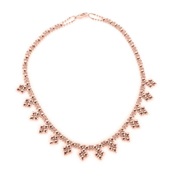 SG Liquid Metal MINI-J-RG Rose Gold Finish NECKLACE by Sergio Gutierrez