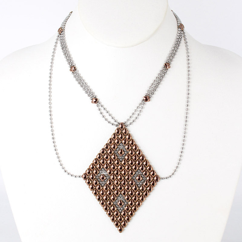 SG Liquid Metal Necklace1 - SS / Rose Titanium (Stainless Steel Necklace) by Sergio Gutierrez