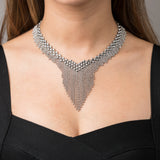 SG Liquid Metal N16-AS Antique Silver Necklace by Sergio Gutierrez