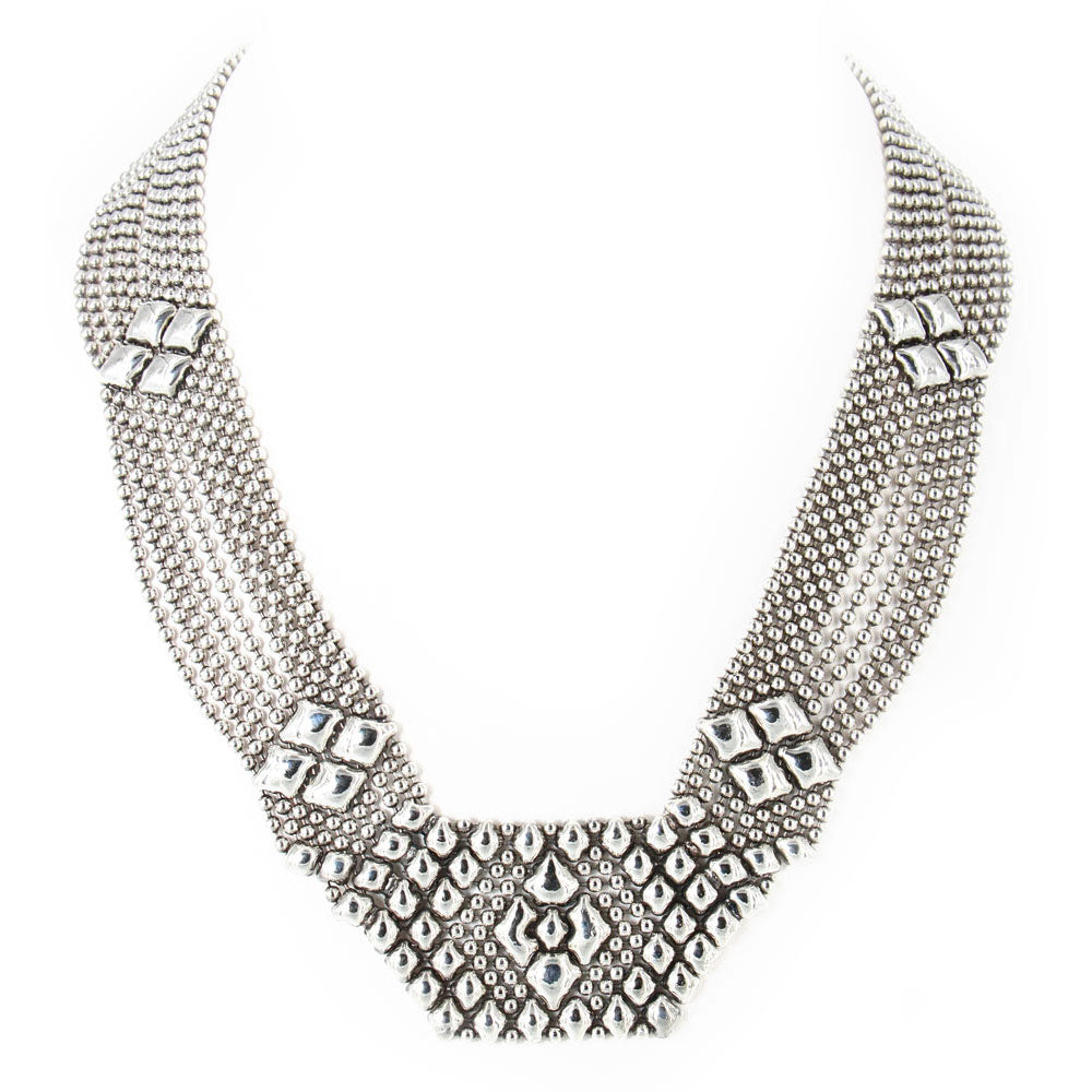 SG Liquid Metal N5-AS Antique Silver Necklace by Sergio Gutierrez
