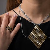 SG Liquid Metal Necklace1 - SS / Gold Titanium (Stainless Steel Necklace) by Sergio Gutierrez