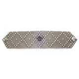 SG Liquid Metal RSB10-N Chrome Finish Bracelet with Swarovsky Crystals by Sergio Gutierrez