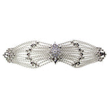 SG Liquid Metal RSB77-N Chrome Finish Bracelet with Swarovsky Crystals by Sergio Gutierrez